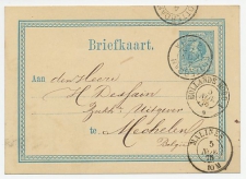 Briefkaart Rotterdam - Belgie 1875 - Grensstempel