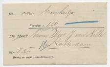 Amsterdam - Rotterdam 1896 - Begeleidingsbrief - Kargadoors SMN