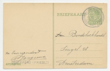 Briefkaart Oosterend - Amsterdam 1927 - Naamstempel