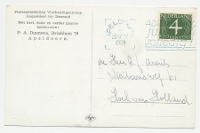 Machinestempel Apeldoorn 1958 - XV kleur blauw