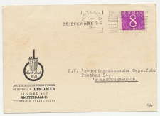 Firma briefkaart  Amsterdam 1957 - Kurkenfabriek