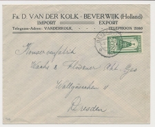 Firma envelop Beverwijk 1924 - Import - Export