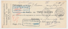 Amsterdam - Dordrecht 1921 - Zwerfkwitantie