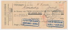 Amsterdam - Dordrecht 1923 - Zwerfkwitantie