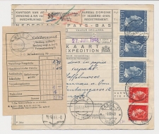 Em. Konijnenburg Pakketkaart  Den Haag - Duitsland 1948