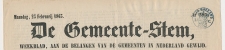 Fiscaal / Revenue - 1 1/2 C. Zuid Holland - 1863