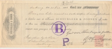 Plakzegel 1,- den 18.. - Schuldbewijs Den Haag 1896