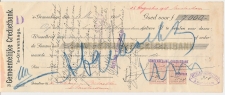 Plakzegel -,50 / 3,-  den 19.. - Wisselbrief Den Haag 1918