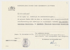 Gemeente Leges 1.- Zutphen 1959