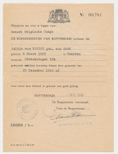 Gemeente Leges f 1.- Rotterdam 1949 / 10 F Belgie