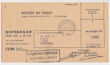 Den Haag - Nieuwlande 1953 - Kwitantie