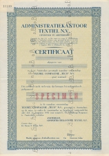 Specimen Certificaat  Amsterdam 1950 - Perfin D.B. - De Bussy