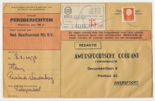 Scherpenzeel - Amersfoort 1972 - Persbericht -  NBM vrachtzegel