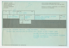 Afschrift van per telefoon aangeboden telegram Rotterdam