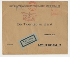 Luchtpost Zweden - Amsterdam 1929 - Propellerstempel