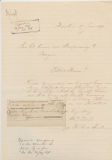 Bergum 1891 - Ontvangbewijs aangetekende zending
