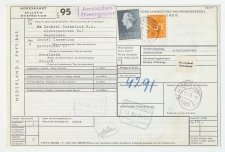Em. Juliana Pakketkaart Amsterdam - Belgie 1969