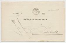 Avereest - Trein takjestempel Zutphen - Leeuwarden 1874
