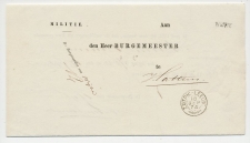Wijhe - Trein takjestempel Zutphen - Leeuwarden 1874