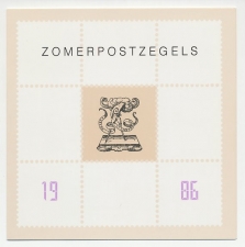 Zomerbedankkaart 1986 - Complete serie bijgeplakt - FDC