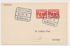 Treinblokstempel : Amsterdam - Oldenzaal IV 1927