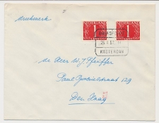 Treinblokstempel : Amersfoort - Amsterdam H 1957