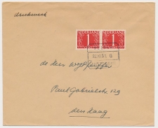 Treinblokstempel : Hengelo (O.) - Amsterdam G 1951