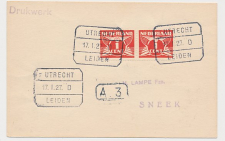 Treinblokstempel : Utrecht - Leiden D 1927