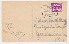 Treinblokstempel : Zwolle - Groningen V 1933