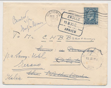 Treinblokstempel : Zwolle - Arnhem C 1935