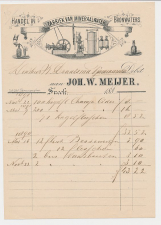 Nota Sneek 1890 - Handel in Mineraalwater - Bronwater