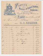 Nota Franeker 1894 - Bierhandel - Minerale en Gazeuze dranken