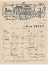Nota Harlingen 1891 - Likeurstokerij - Bitterfabriek- Wijnhandel