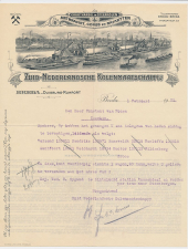 Brief Breda 1922 - Zuid Nederlandsche Kolenmaatschappij