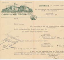 Brief Groningen 1928 - Distilleerderij - Likeurstokerij