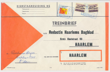 Treinbrief Amsterdam - Haarlem 1968