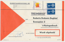 Treinbrief Oss - s Hertogenbosch 1968