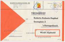 Treinbrief Best - s Hertogenbosch 1968