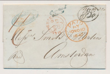 Manchester GB / UK - Amsterdam 1847 - Engeland Franco