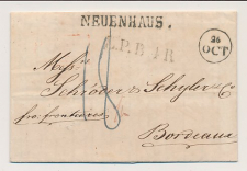 Neuenhaus Duitsland - via Nederland - Frankrijk 1828 - L.P.B.4.R