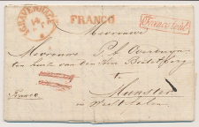Den Haag - Munster Duitsland 1833 - Franco Grenzen / Franco tout