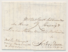 Zeist - Schiedam 1842 Begeleidingsbrief - Met een bloempot annex