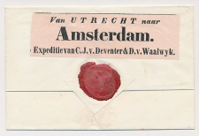 Utrecht - Amsterdam 1845 - Expeditie van Deventer en Waalwyk