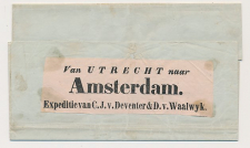 Utrecht - Amsterdam 1845 - Expeditie van Deventer en Waalwyk