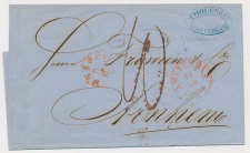 Amsterdam - Arnhem 1855 - Dag kopstaand in stempel