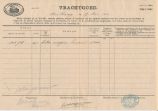 Vrachtbrief H.IJ.S.M. Den Haag - Bloemendaal 1910