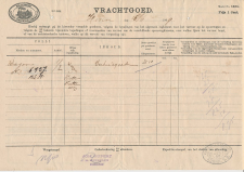 Vrachtbrief H.IJ.S.M. Hoorn - Den Haag 1909