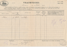 Vrachtbrief H.IJ.S.M. Naarden Bussum - Den Haag 1912