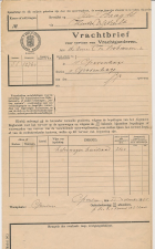 Vrachtbrief Staats Spoorwegen Groningen - Den Haag 1915