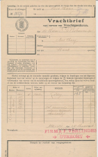 Vrachtbrief Staats Spoorwegen Utrecht - Den Haag 1916